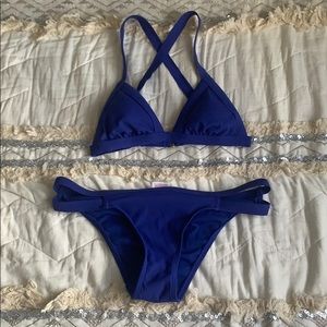 Blue xs triangle top,s bottom excellent condition